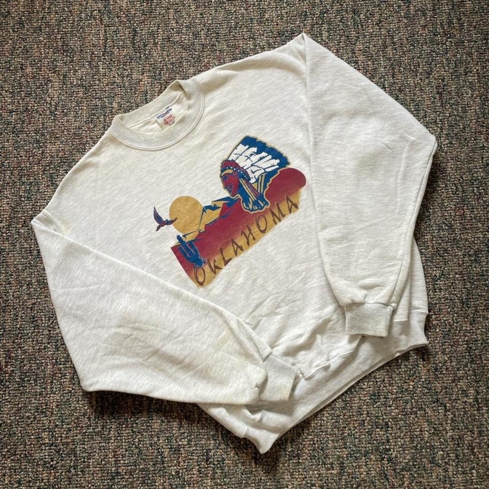 Vintage 90s Oklahoma Desert Indian Crew Neck‎